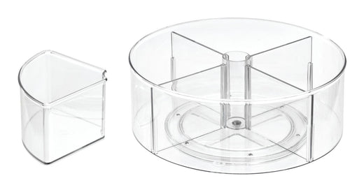 The Home Edit by iDESIGN Clear Divided Rotating Turntable Organizer