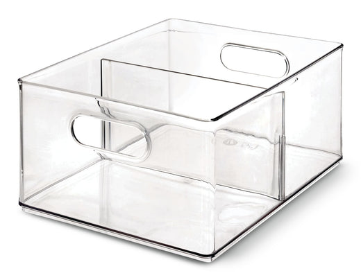 The Home Edit by iDESIGN Clear Stackable Divided Deep Organizing Storage Bin, 11.5-L