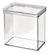 The Home Edit by iDESIGN Clear Stackable Medium Canister with Air Tight Lid, 1.42-L