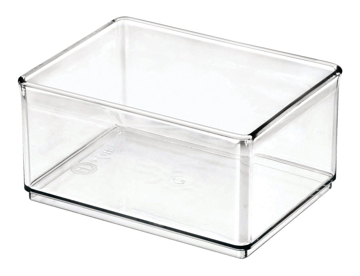The Home Edit by iDESIGN Clear Stackable Medium Shallow Organizing Storage Bin, 1.2-L