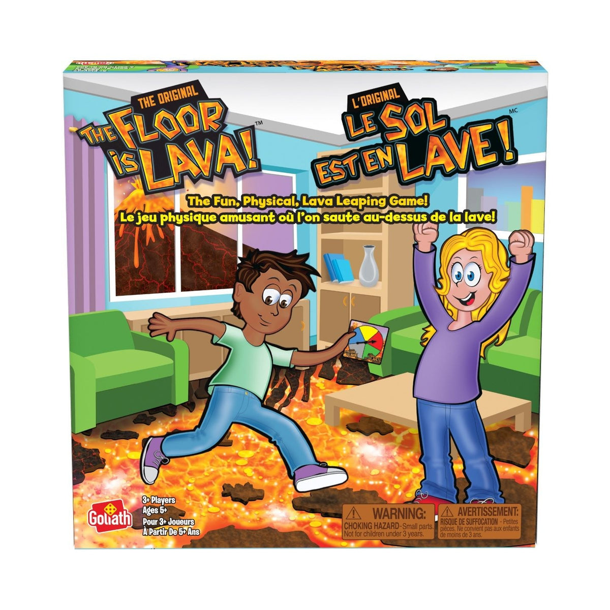The Original The Floor is Lava Bilingual Family Game, Ages 5+