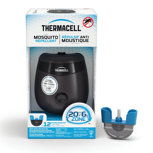 Thermacell E-ZoneGuard Patio Rechargeable Mosquito Repeller with 12-Hr Refill and 5.5-Hr Battery, Charcoal