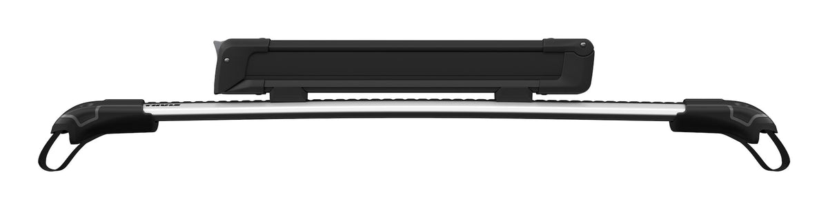 Thule SnowPack Stainless Steel Roof Top Mount Ski/Snowboard Rack, Large, Black, 2-pc