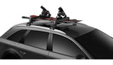 Thule SnowPack Stainless Steel Roof Top Mount Ski/Snowboard Rack, Large, Black, 2-pc image 2