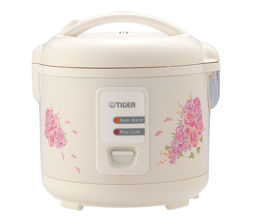 Tiger Non-Stick Rice Cooker & Steamer, White, 5.5 Cups