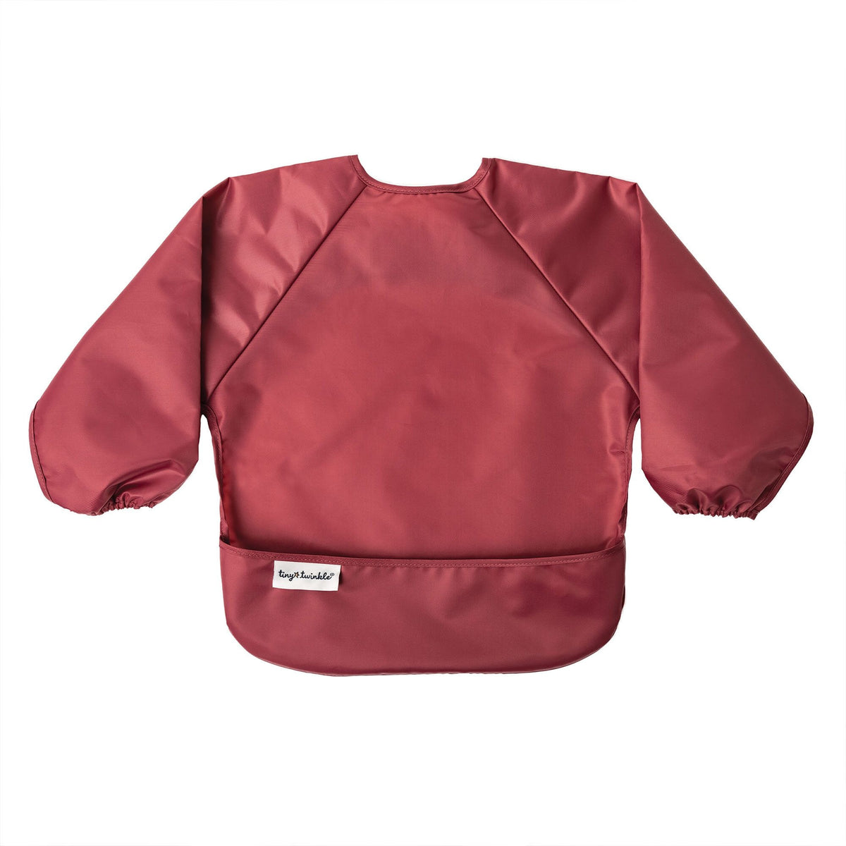 Tiny Twinkle Mess-Proof Apron Bibs, Rose Burgundy, 2-pk