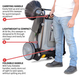 Tomahawk Commercial Push Sweeper & Hard Floor Cleaner, 38-in image 2