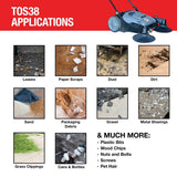 Tomahawk Commercial Push Sweeper & Hard Floor Cleaner, 38-in image 4
