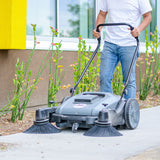 Tomahawk Commercial Push Sweeper & Hard Floor Cleaner, 38-in image 8