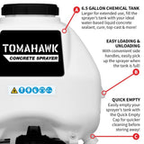 Tomahawk Power TCS6.5 Concrete Backpack Sprayer, 450 PSI image 8