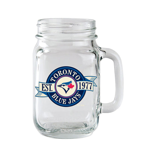Toronto Blue Jays Mason Jar Mug Pint Glass For MLB Baseball Fans/Collectors, 14-oz