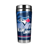 Toronto Blue Jays Stainless Steel Travel Mug For MLB Baseball Fans/Collectors, 16-oz
