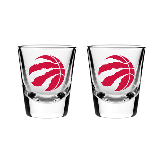 Toronto Raptors Heavy Base Shot Glass Set For NBA Basketball Fans/Collectors, 2-oz, 2-pk