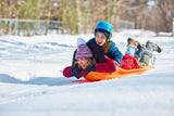 Torpedo Kids' 2-Person Lightweight Plastic Winter Snow Sled Toboggan image 8