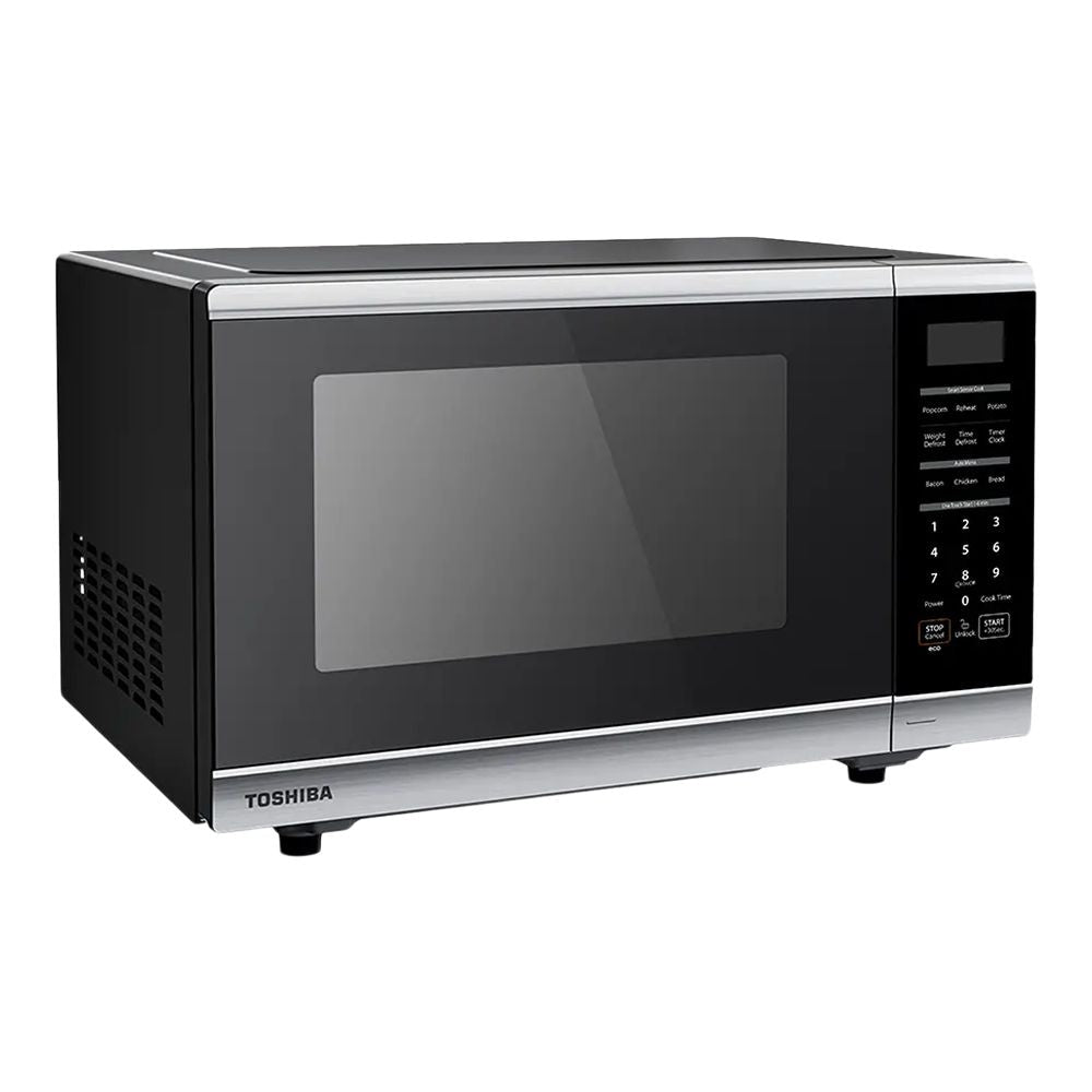 Toshiba Countertop Microwave, 1100 W, Stainless Steel Smart Sensor, 1.3-cu-ft