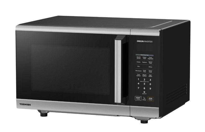 Toshiba Stainless Steel Countertop Microwave Inverter Flatbed, 1.2-cu.-ft.