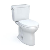 TOTO Drake Two-Piece Elongated 1.6 GPF Tornado Flush Toilet with CEFIONTECT & SoftClose Seat