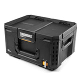 ToughBuilt StackTech Middle Portable Modular Plastic/Metal Tool Box with Inner Tray, IP65-Rated, Black