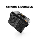 ToughBuilt StackTech Middle Portable Modular Plastic/Metal Tool Box with Inner Tray, IP65-Rated, Black image 8
