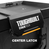 ToughBuilt StackTech Portable Modular Plastic/Metal Rolling Tool Box with Handle and Inner Tray, IP65-Rated, Black image 7