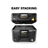 ToughBuilt StackTech Top Portable Modular Plastic/Metal Tool Box with 4 Dividers and 4 Bins, IP65-Rated, Black image 3
