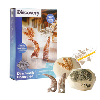 Toy Excavation Kit Mini Unearthed Dino Fossils 2pc