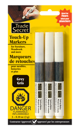 Trade Secret Touch-Up Repair Marker, Quick Drying & Fade Resistant, Grey, 3-pk