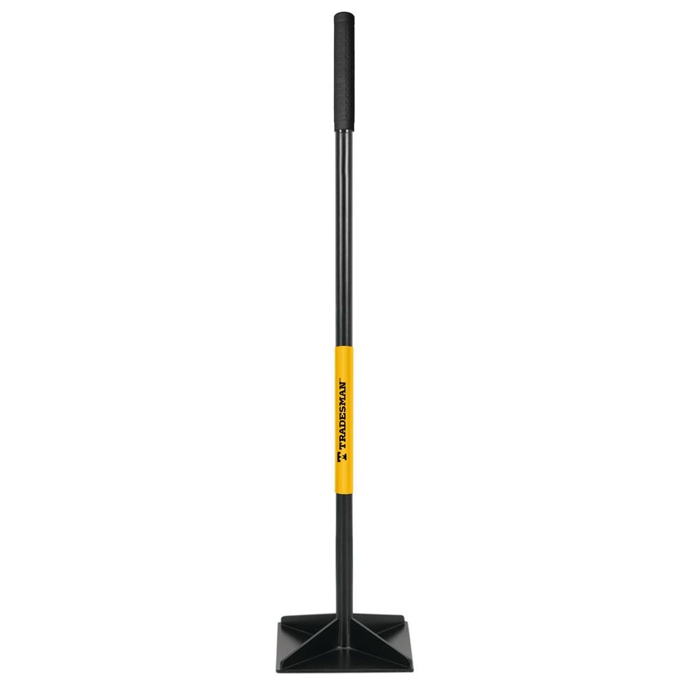 Tradesman Steel Leveling Garden Tamper with Rubber Grip, 10-in x 10-in