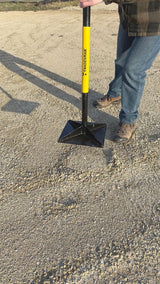 Tradesman Steel Leveling Garden Tamper with Rubber Grip, 10-in x 10-in image 3