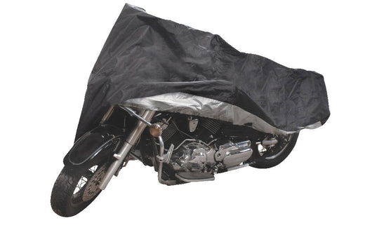 Tripel Premium Polyester Motorcycle Cover, Black, Medium
