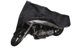 Tripel Premium Polyester Motorcycle Cover, Black, Medium image 2