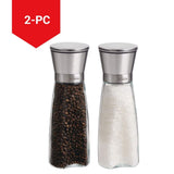 Trudeau Stainless Steel/Glass Salt & Pepper Grinder Mill Set, Pre-Filled, 8-in, 2-pc image 4