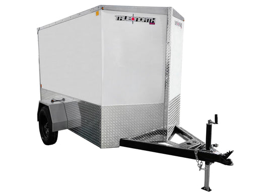 True North 5 x 8-ft Enclosed Trailer with Ramp Door, White