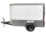 True North 5 x 8-ft Enclosed Trailer with Ramp Door, White image 2