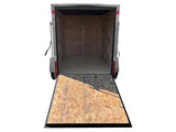 True North 5 x 8-ft Enclosed Trailer with Ramp Door, White image 3