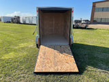 True North 5 x 8-ft Enclosed Trailer with Ramp Door, White image 5