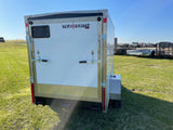 True North 5 x 8-ft Enclosed Trailer with Ramp Door, White image 6