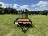 True North 77-in x 12-ft Utility Trailer With Gate, Black image 3