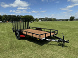True North 77-in x 12-ft Utility Trailer With Gate, Black image 4