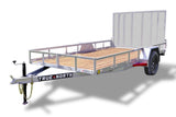 True North 77-in x 12-ft Utility Trailer With Gate, Silver
