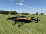 True North 83-in x 14-ft Utility Trailer With Gate & Side ATV Ramps, Black image 3