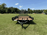 True North 83-in x 14-ft Utility Trailer With Gate & Side ATV Ramps, Black image 4