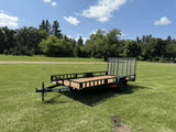 True North 83-in x 14-ft Utility Trailer With Gate & Side ATV Ramps, Black image 5