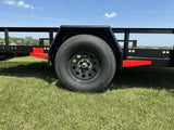 True North 83-in x 14-ft Utility Trailer With Gate & Side ATV Ramps, Black image 8