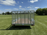 True North 83-in x 14-ft Utility Trailer with Gate & Side ATV Ramps, Galvanized image 4