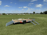 True North 83-in x 14-ft Utility Trailer with Gate & Side ATV Ramps, Galvanized image 5