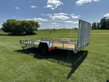 True North 83-in x 14-ft Utility Trailer with Gate & Side ATV Ramps, Galvanized image 7
