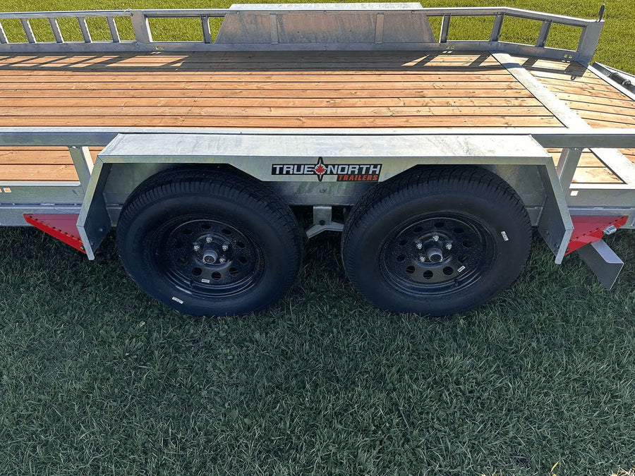 True North 83-in x 16-ft Tandem Axle Utility Trailer, Galvanized