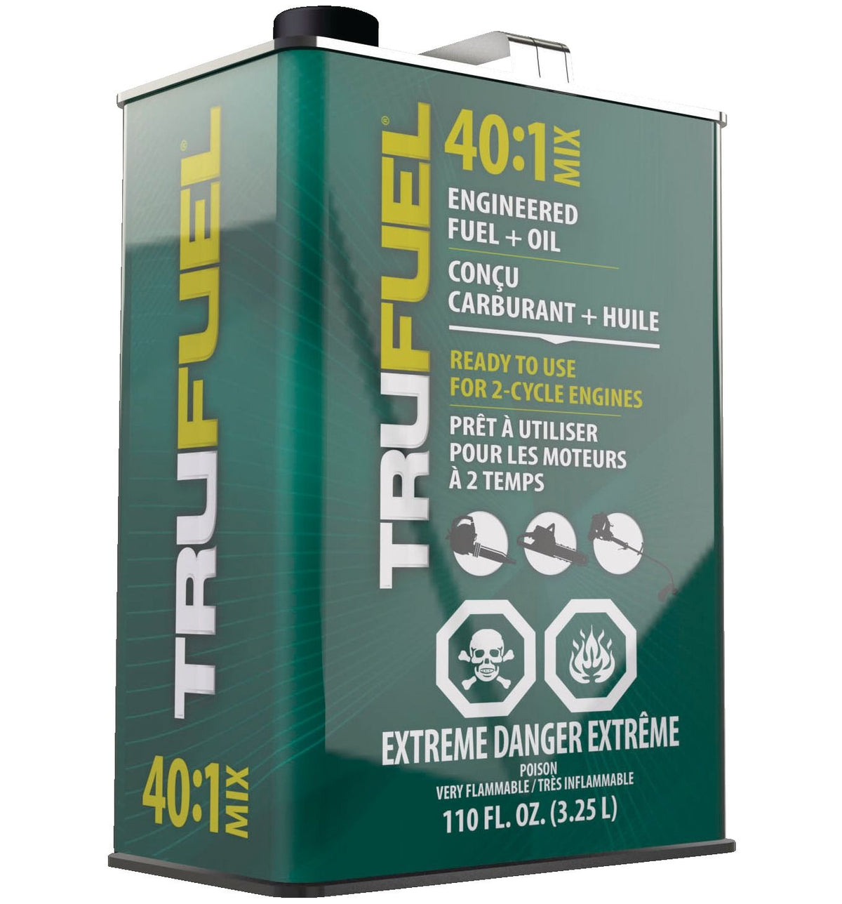 TruFuel 40:1 Pre-Mixed Fuel & Oil for 2-Cycle Engines, 3.25-L
