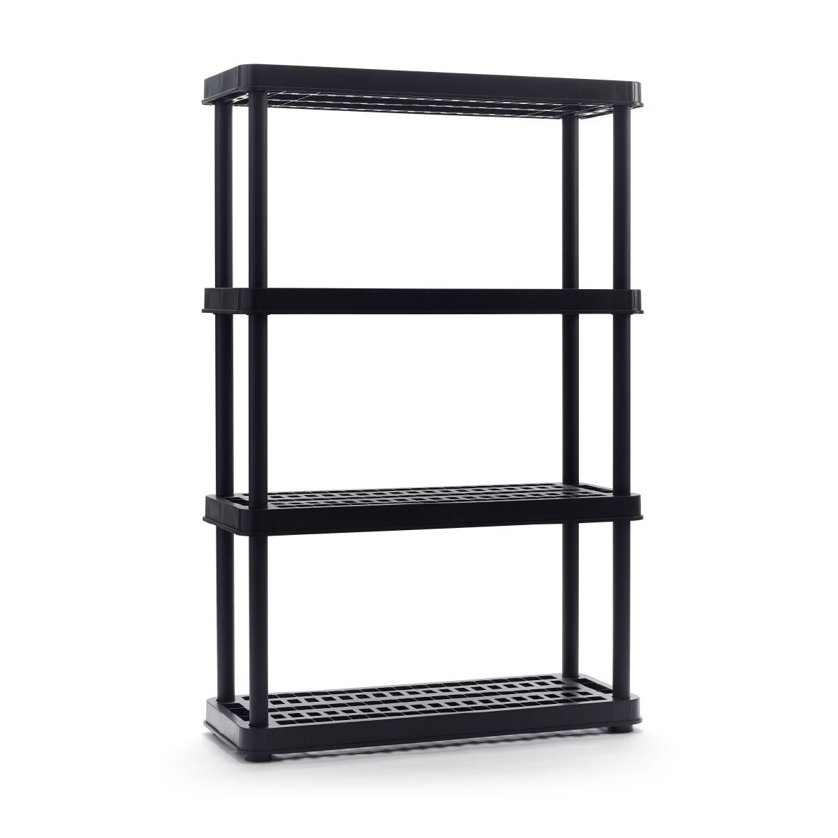 TuffStore 4-Shelf Resin Storage/Shelving Unit, 36 x 14 x 54.5-in, Black